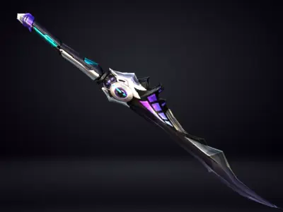Futuristic Sword Low-poly 3D model