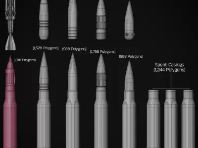Large Caliber Specialized Ammunition Pack  3D model