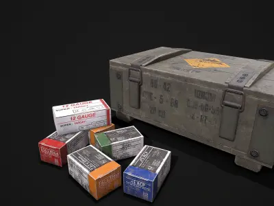 AMMO BOX Low-poly 3D model get