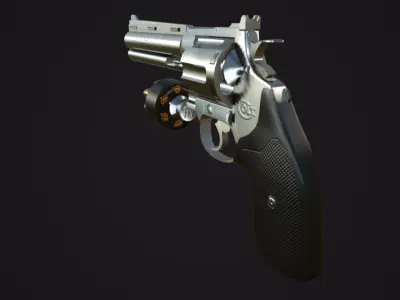Colt Python 357 Revolver Low-poly 3D model