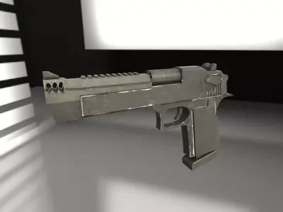 PBR gameready DesertEagle gun Low-poly 3D model