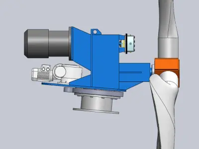 6 kw wind turbine with gear box Free 3D model