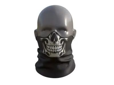 neck gaiter skull  Low-poly 3D model