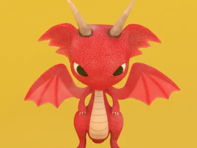CHIBI DRAGON Low-poly 3D model