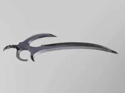 3D Low Poly Unqiue Assassin Medieval Knife Low-poly 3D model