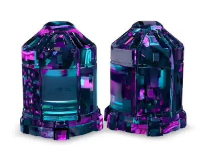 Cyberpunk Sci-Fi Industrial Tanks Low-poly 3D model