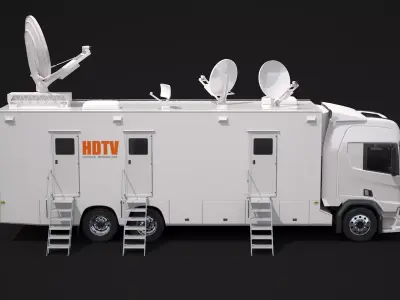 Generic Broadcast TV Truck 3D model