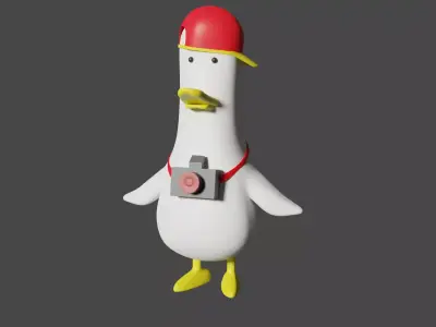 Duck 3d Modeling Free low-poly 3D model