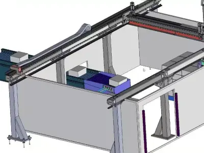 High-Speed Smart Palletizer CNC Gantry for Carton and Bag Stack 3D model