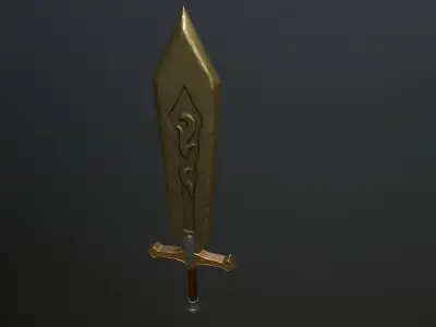 low poly game sword Low-poly 3D model