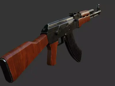 AK-47 Low-poly 3D model