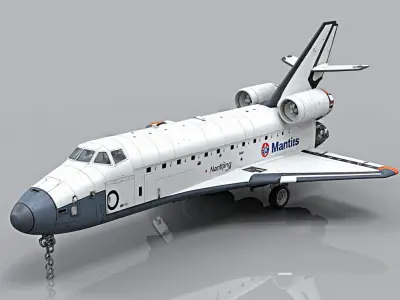 Space Shuttle Atlantis Low-poly 3D model