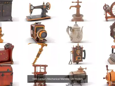19th Century Mechanical Marvels 3D Model Pack