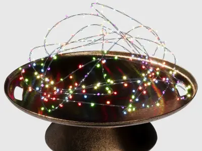 Interior decor for Christmas and New Year Free 3D model