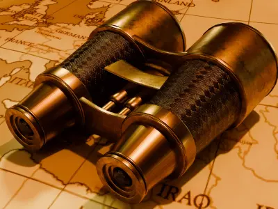 Vintage Binoculars Spyglass 3D Asset Pack Travel  Low-poly 3D model