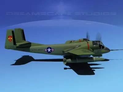 Grumman OV-1D Mohawk V04 3D model