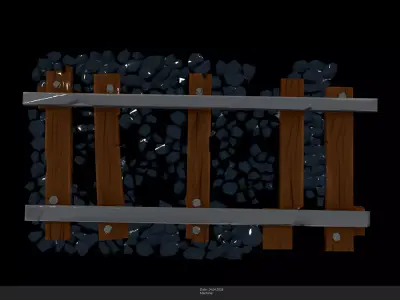 Stylized Orc Wooden Archway Game Ready - AI Low-poly 3D model