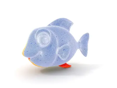 Colorful Cartoon Fish Model Pack with HighDetail Textures Low-poly 3D model