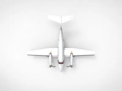 Beechcraft King Air airplane 3D model