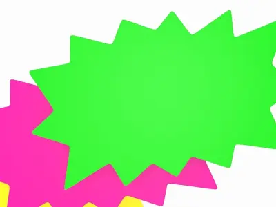 Store sale paper color card set 3D model