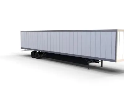 57 foot Box Semi Trailer 3D model