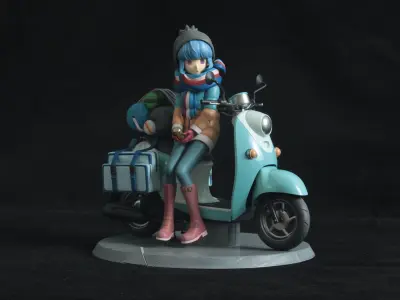 Shima Rin - Yuru Camp 3D Print Figurine 3D print model