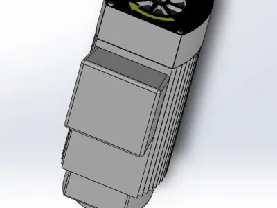 1-5 KW Hertz Spindle Motor 3D model