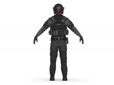 Special Forces Soldier Rigged 3D model