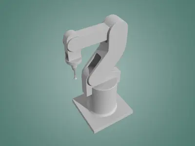 industrial robot arm Low-poly 3D model Low-poly 3D model