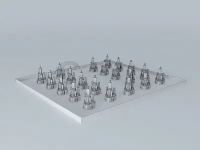 Trio Towers 3D model
