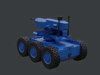 Armed Police Robot 3D model