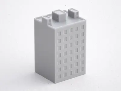 Free 3D Print miniature building RB-US-NY-073 Free 3D print model purchase