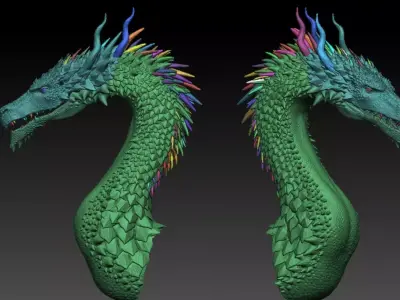 Very detailed Dragon Head Sculpt 3D model