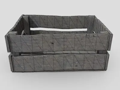 CC0 - Crate 5 wooden Free low-poly 3D model