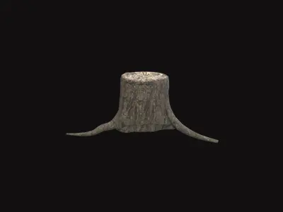 Medieval Tree Trunk V02 Low-poly 3D model