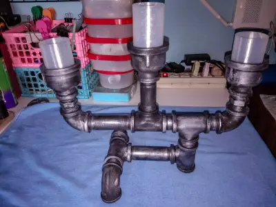 Steampunk table candle holder 3D print model