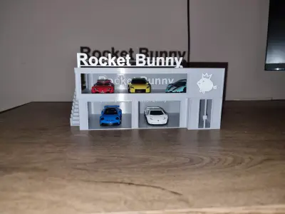 Rocket bunny diorama 1 64 3D print model