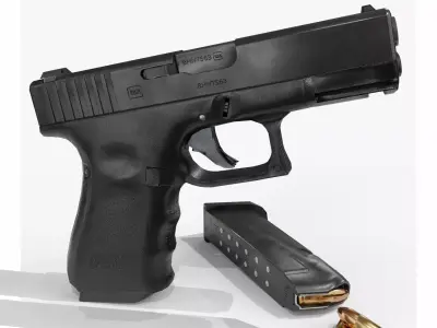 Glock 19 lowpoly Low-poly 3D model