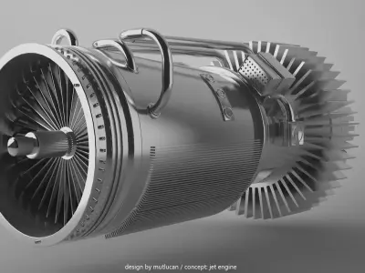 Jet Engine 3D model 10