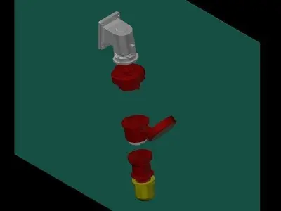 5 pin 16A 3 phase plug Free 3D model