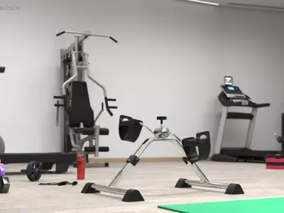 Portable Pedal Exerciser 3D model