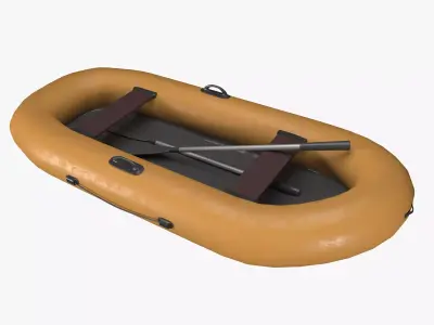 Boat - Lifeboat Low-poly 3D model