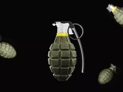MK2 grenade Free low-poly 3D model buy