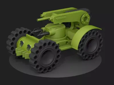 Military vehicle toy 3D model