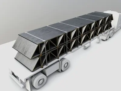 CARGO MODELS FOR TRUCK TRAILER-Roof Modul Type-2 3D model