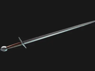 Rough arming sword Low-poly 3D model