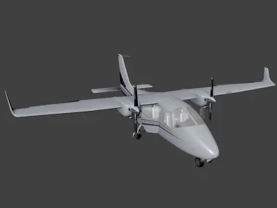 Tecnam P2006T Free low-poly 3D model