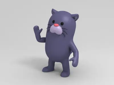 Rigged Panther Character 3D model