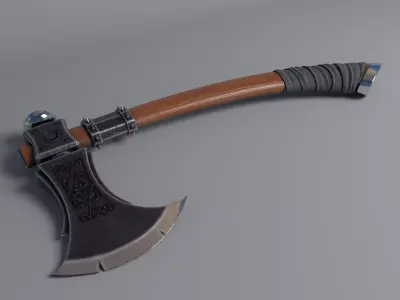axe for game Low-poly 3D model purchase