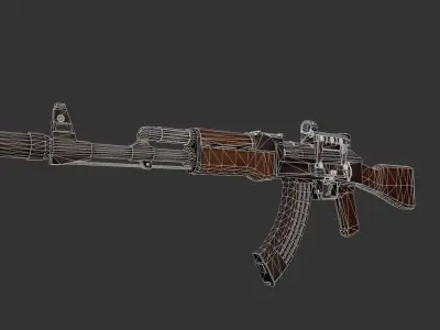 AK-74 rifle Low-poly 3D model purchase